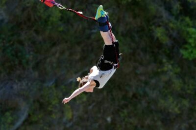 Kay Green bungee jumping