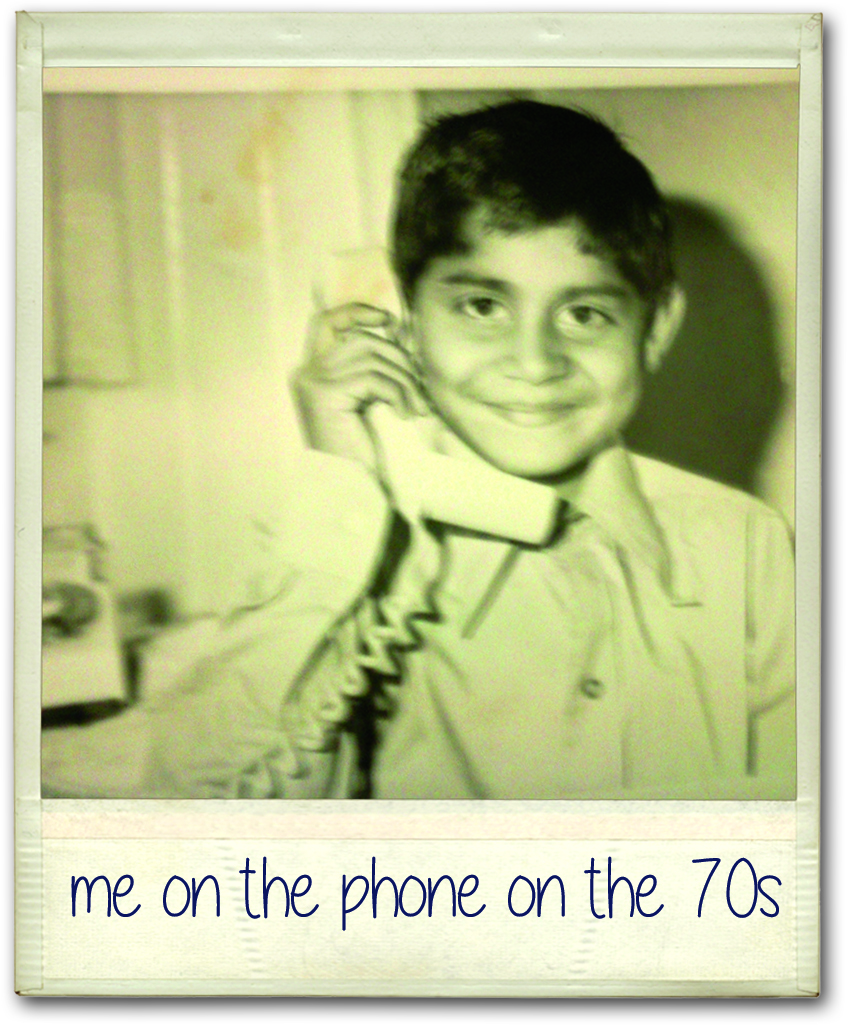 Riz on the phone in the 70s