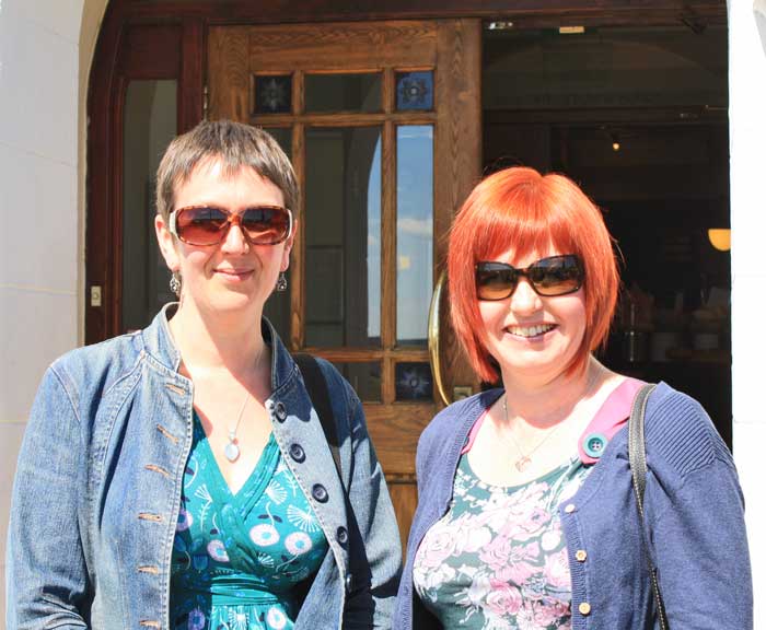 Cathy and Sharon outside the Queens 2017