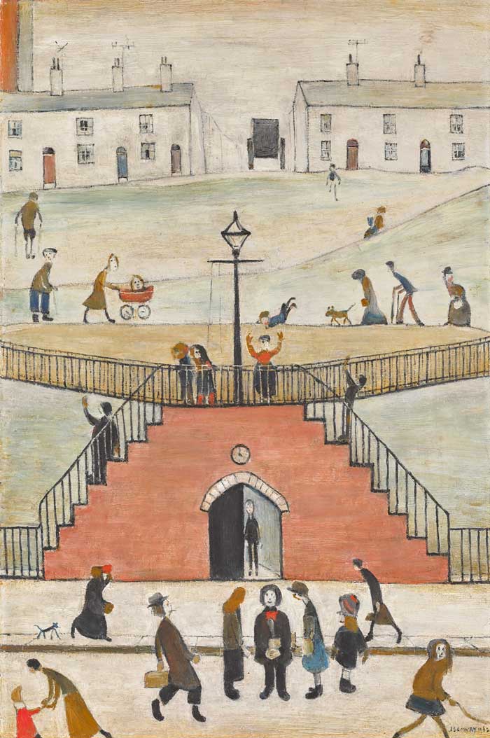 L.S. Lowry, The Steps oil on canvas, 1962