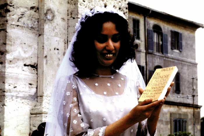 Italian bride with new Bible