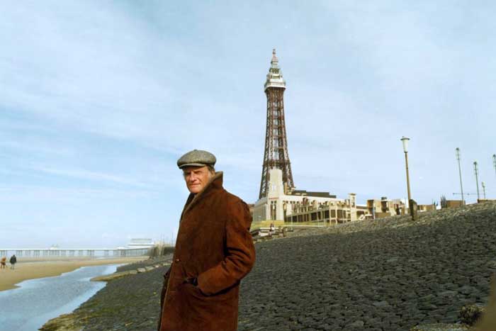 Billy Graham on the beach in Blackpool 1982