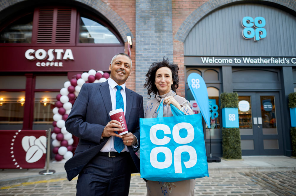 Co-op Costa Managing Director for the UK and Ireland, Jason Cotta; CEO Retail Co-op Jo Whitfield