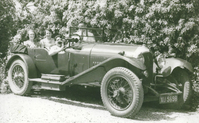 Maurice at the wheel of his Bentley
