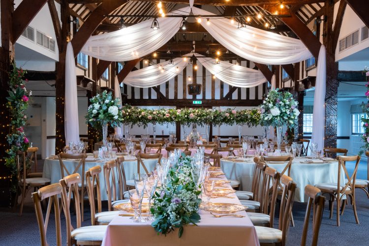 wedding day venue dining table
