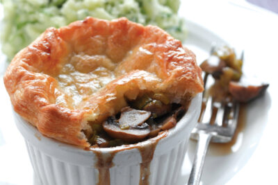 ALE AND MUSHROOM PUFF PASTRY PIE