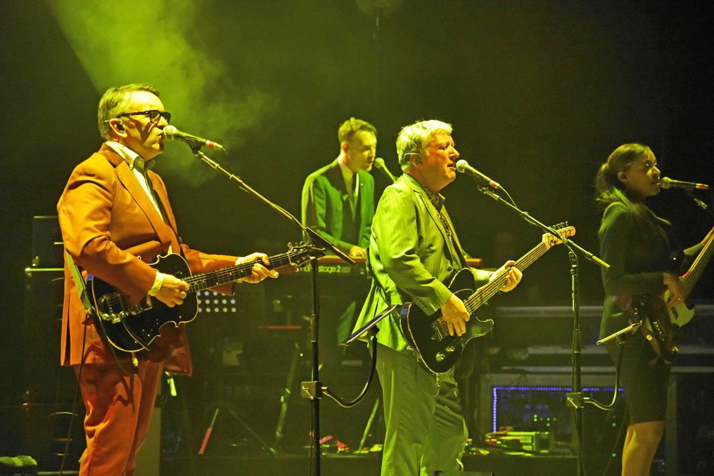 Chris Difford and Glenn Tilbrook of Squeeze on stage in Sheffield Photo Geoff Ford