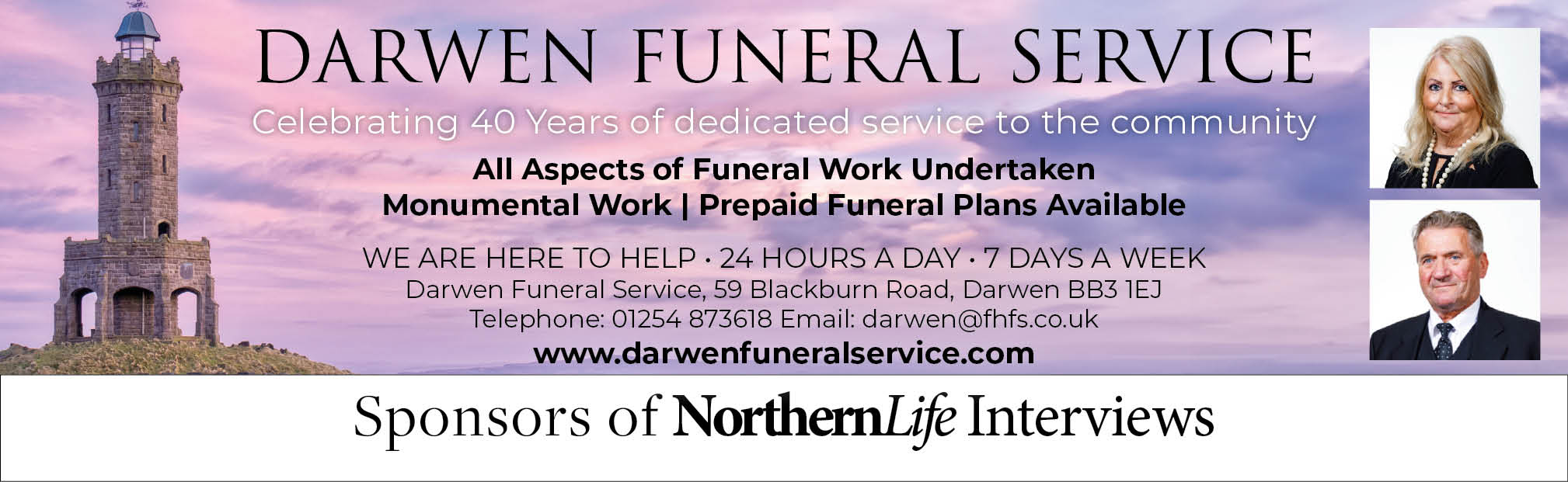 Darwen Funeral Northern Life Web Banner Sponsorship