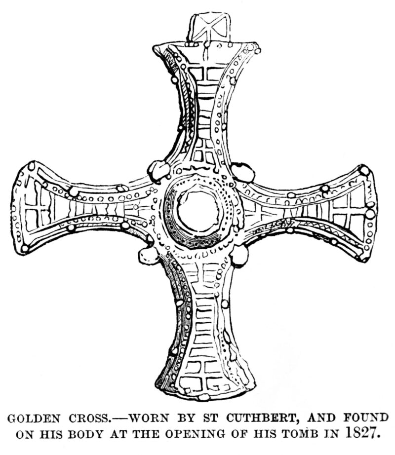 A gold Cross belonging to Saint Cuthbert