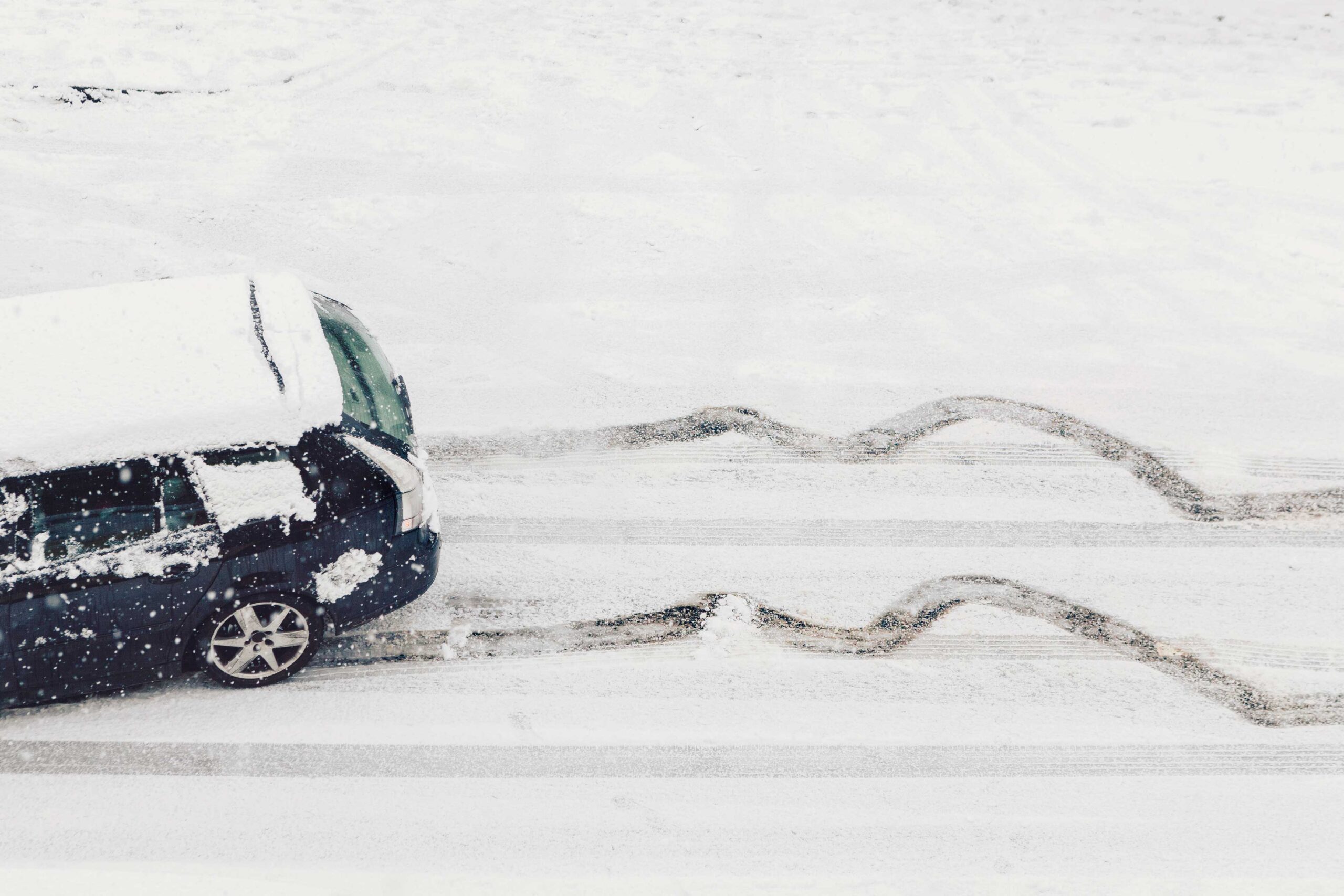 Car Skidding in snow