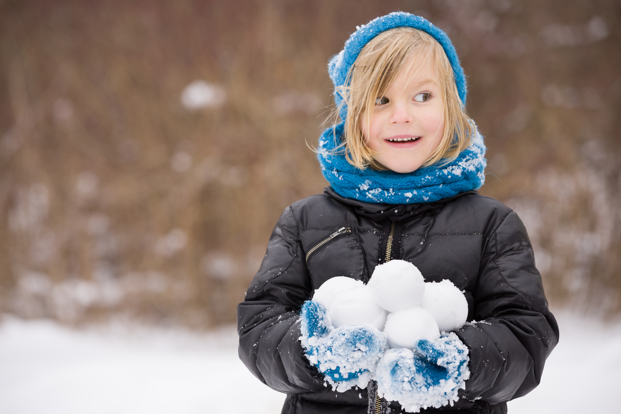 Cold winters can dry out children's skin. 