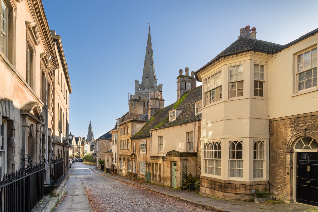 The historical market town of Stamford in Lincolnshire England