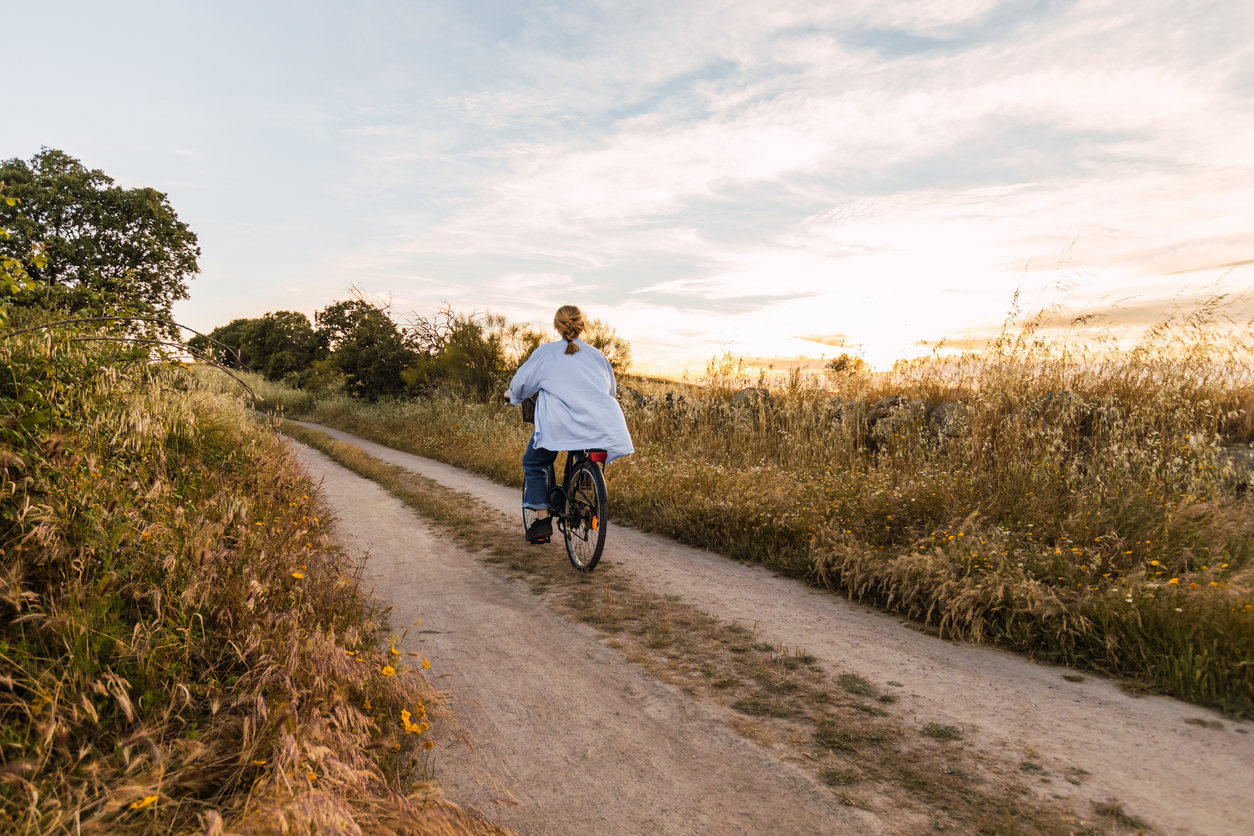 Riding a bike through Spanish countryside