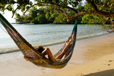 Woman in hammock in Negril, Jamaica