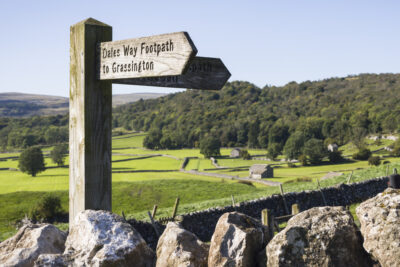 Dales way footpath sign