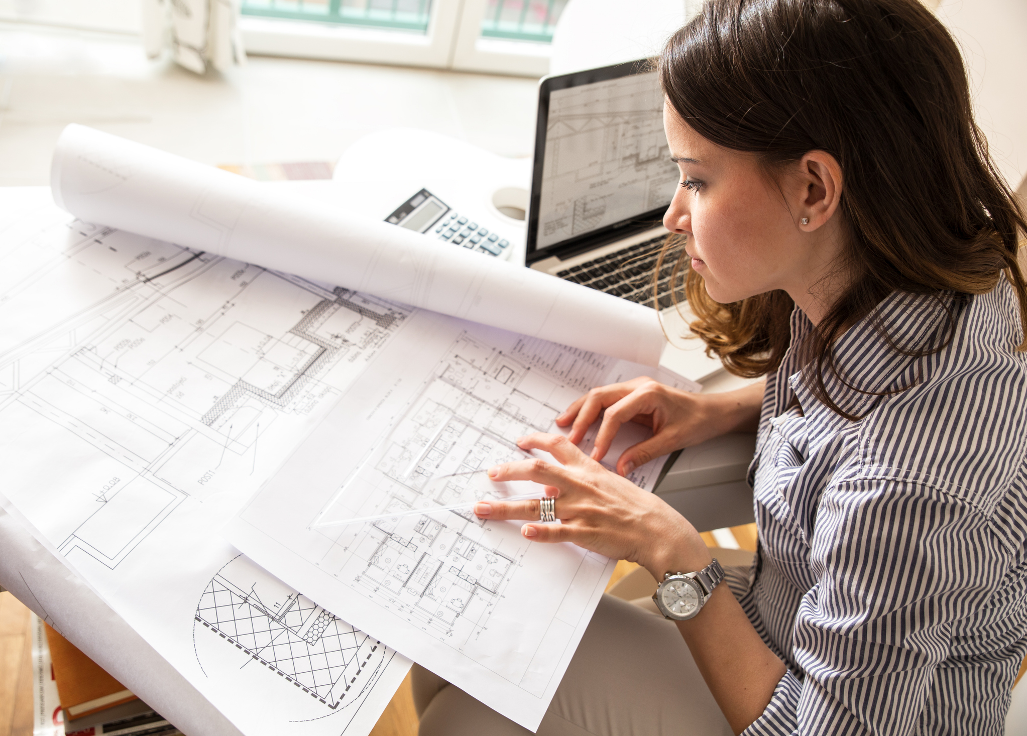 Female architect working