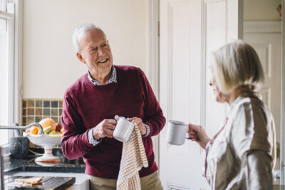 Elderly couple at home