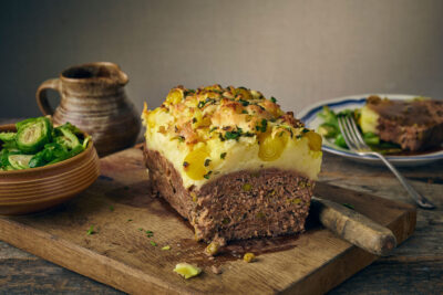 Cheesy Mash topped meatloaf