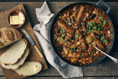 Easy slow cooker sausage casserole