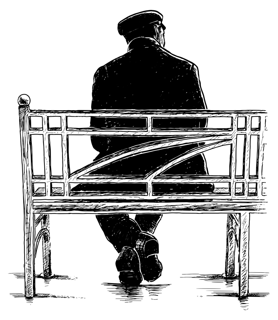 Old man on bench