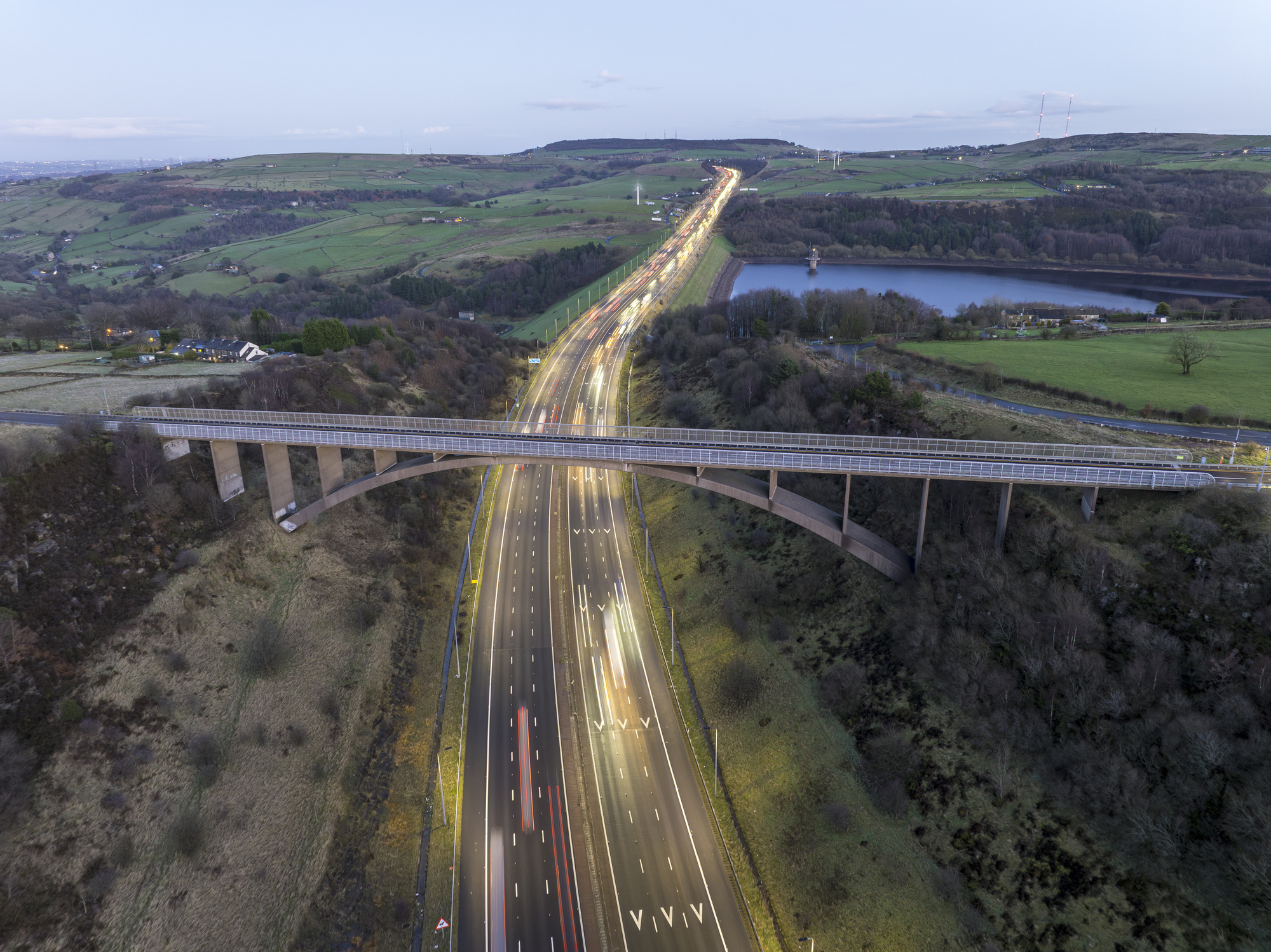 Scammonden Bridge on the M62