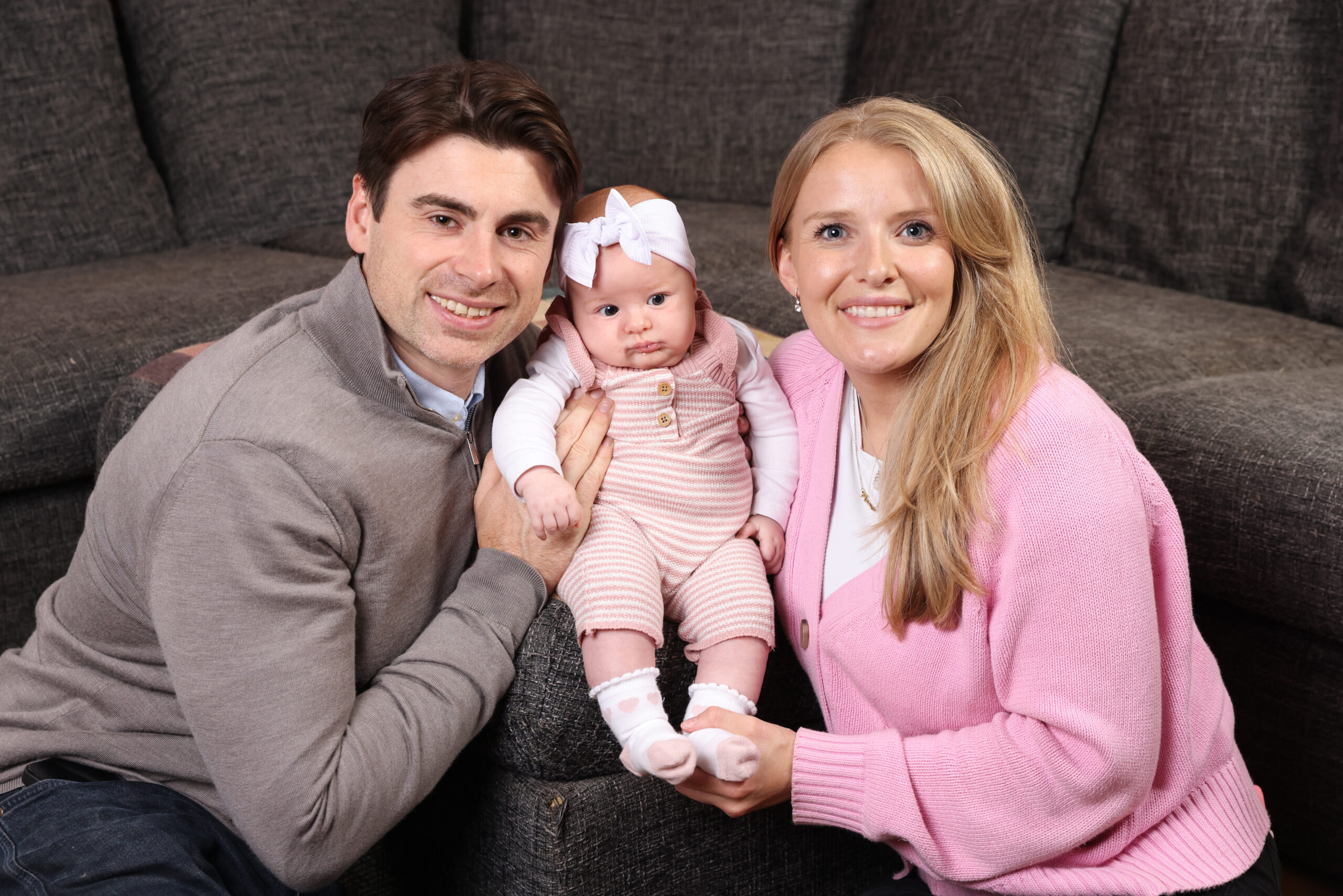 Jamie Keeble with wife Liv and daughter Sienna 3