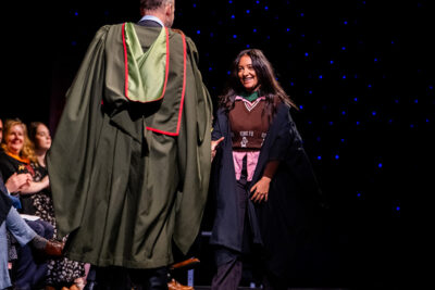 Lily Fontaine receiving Leeds Conservatoire Fellowship. Photo credit - Jonathan Lodder