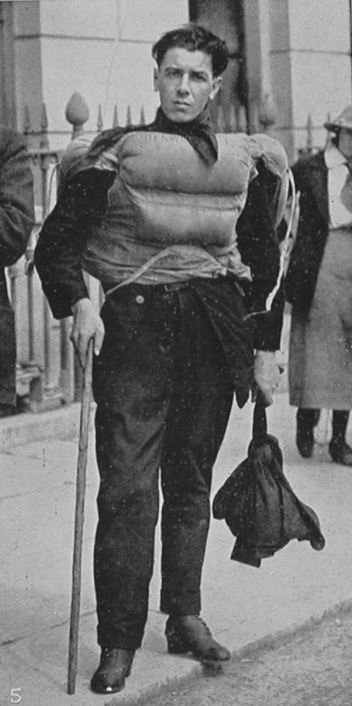 One of the survivors of the sinking, still wearinghis life jacket. Credit: UK Photo and Film Archive, public domain