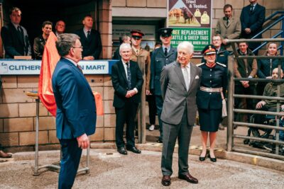 THE KING VISITED CLITHEROE AUCTION MART TO MEET FARMERS AND RURAL COMMUNITIES