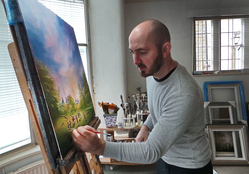 Danny Abrahams at work in his studio