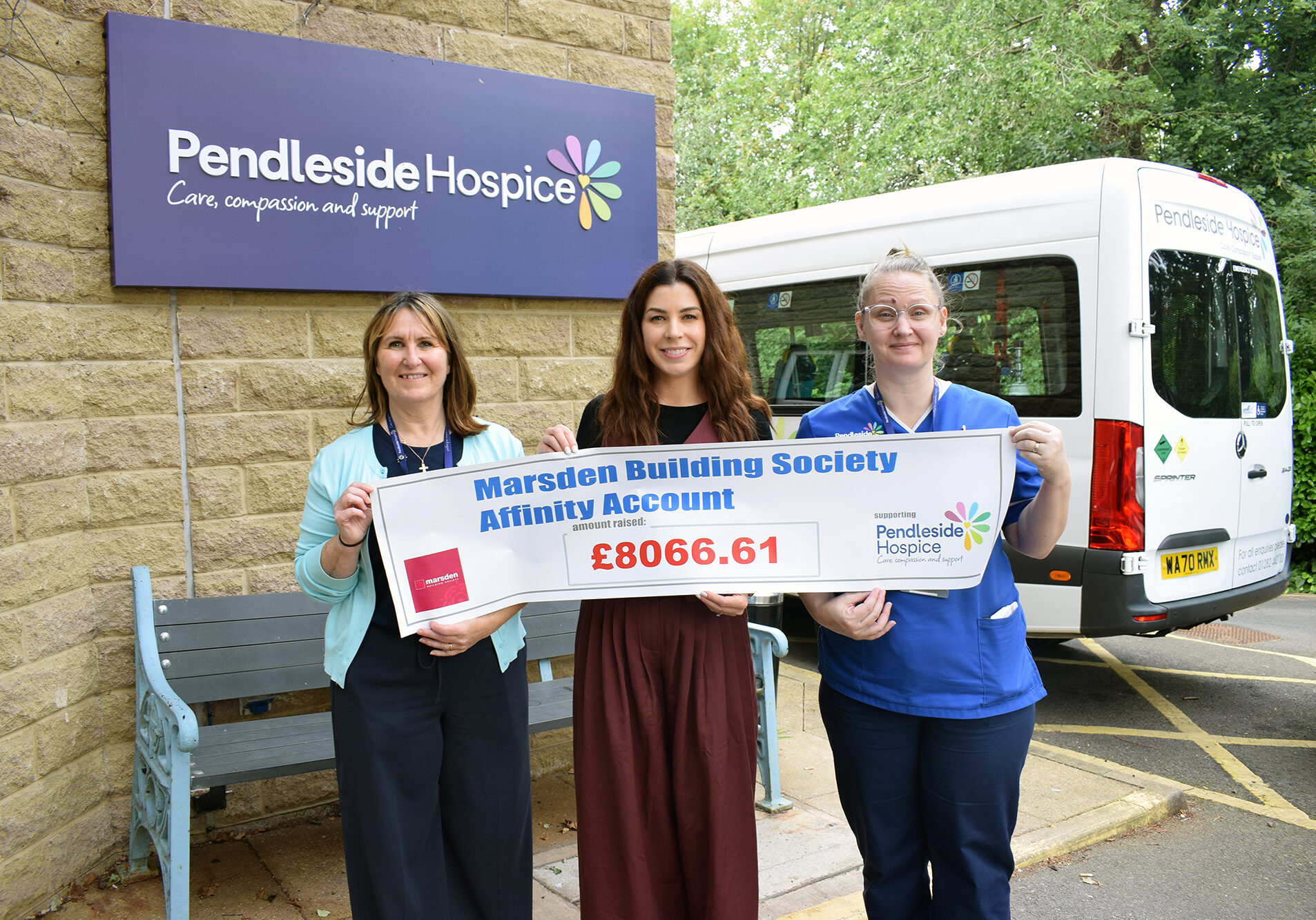 Lisa Clarke (Corporate Fundraiser, Pendleside), Jas Finlayson (Marketing Manager, the Marsden) and Sarah Taylor (Registered Nurse, Pendleside)