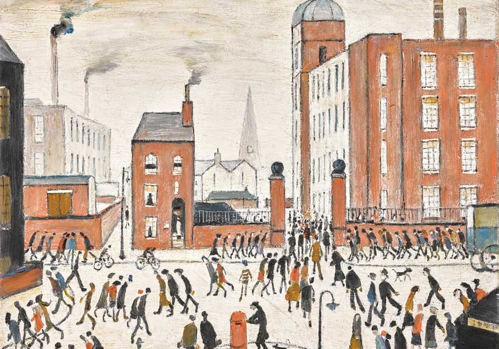 L.S. Lowry, The Rush oil on canvas, 1964