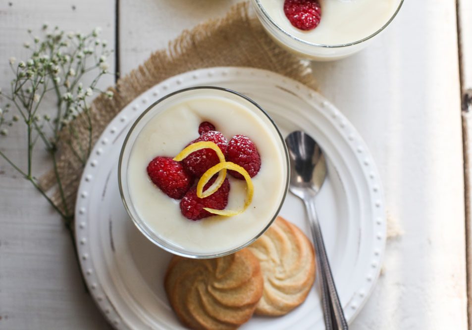 Lemon Possets with Shortbread