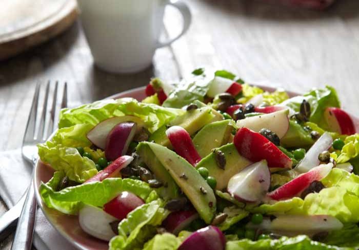 Lowri Turner's Radish avocado and pumpkin seed salad