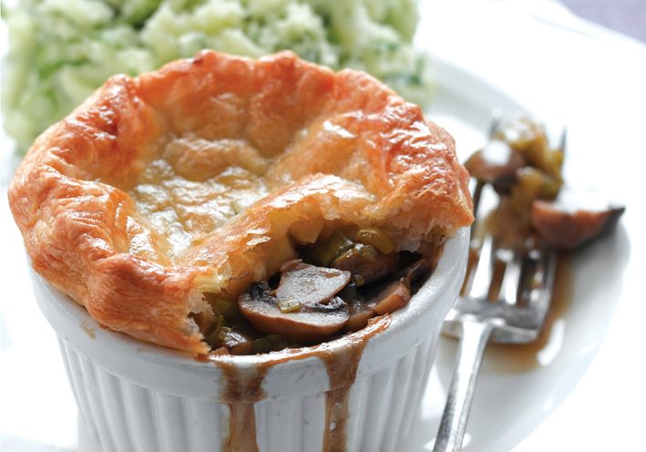 ALE AND MUSHROOM PUFF PASTRY PIE