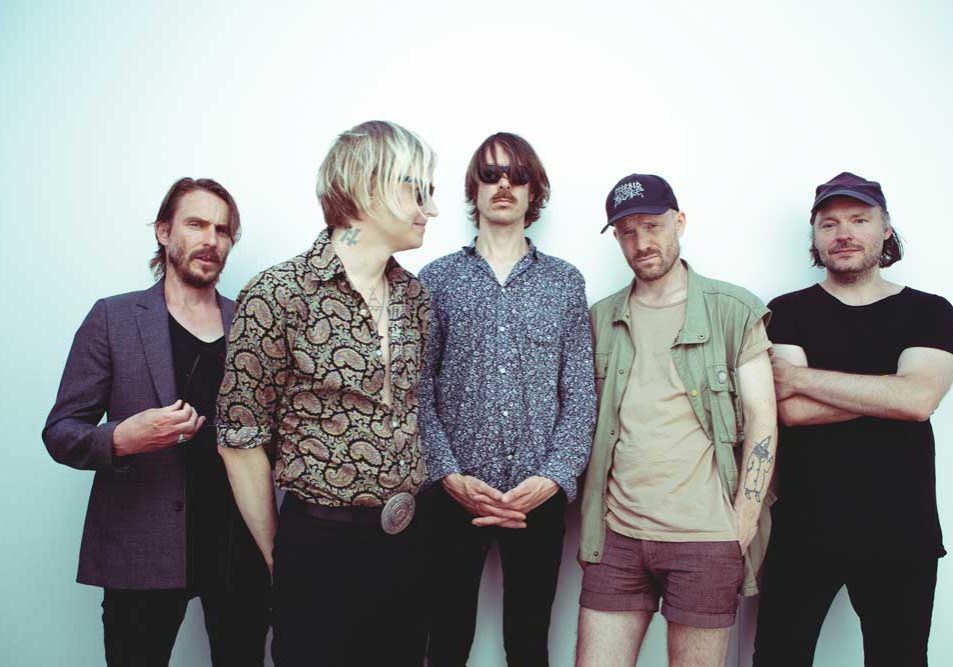 Dennis Lyxzén second from left with band Refused