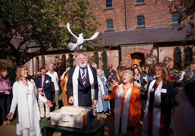 Terry Waite at the Peace Mala