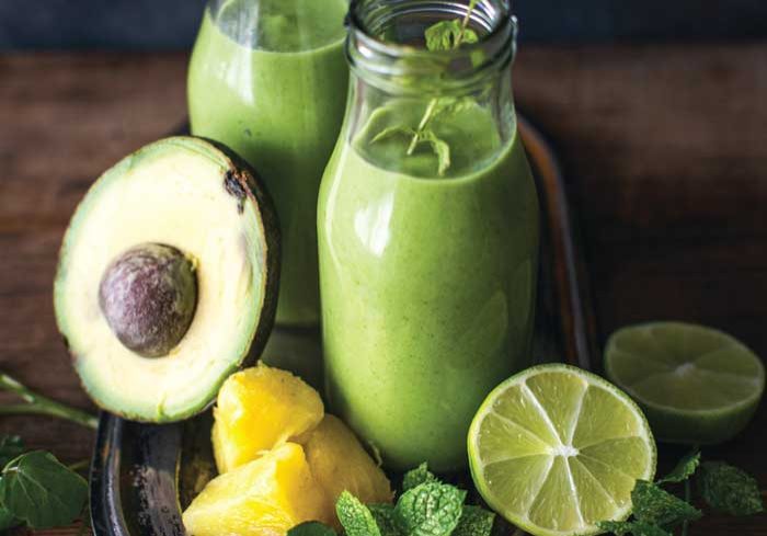 Watercress avocado and lime smoothie