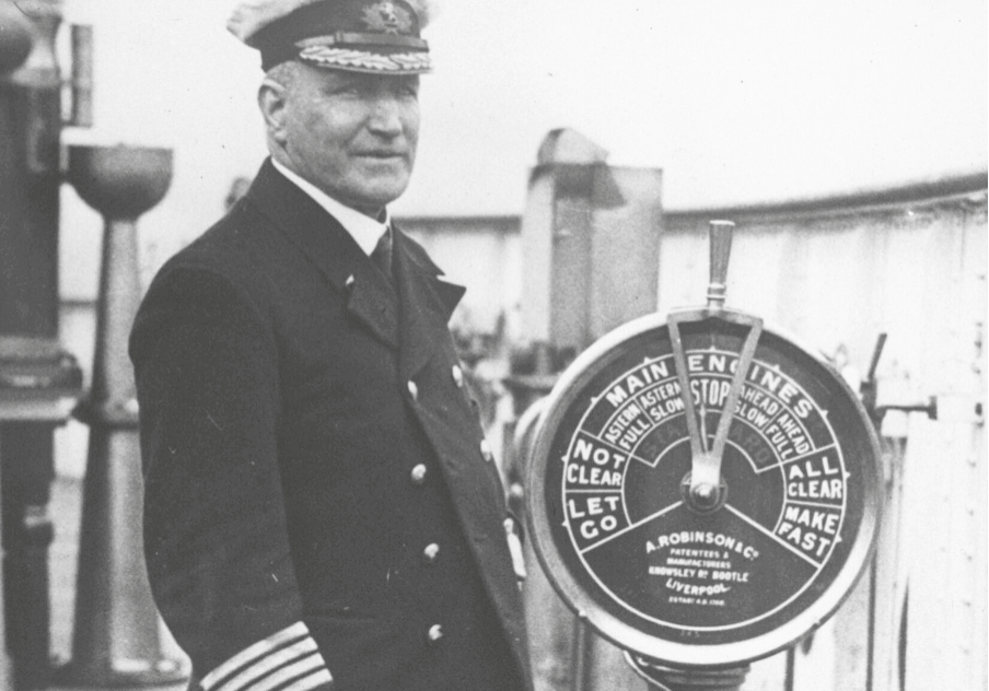 Captain William Turner, seen here on the RMS Aquitania. Credit: Bibliothèque nationale de France, public domain