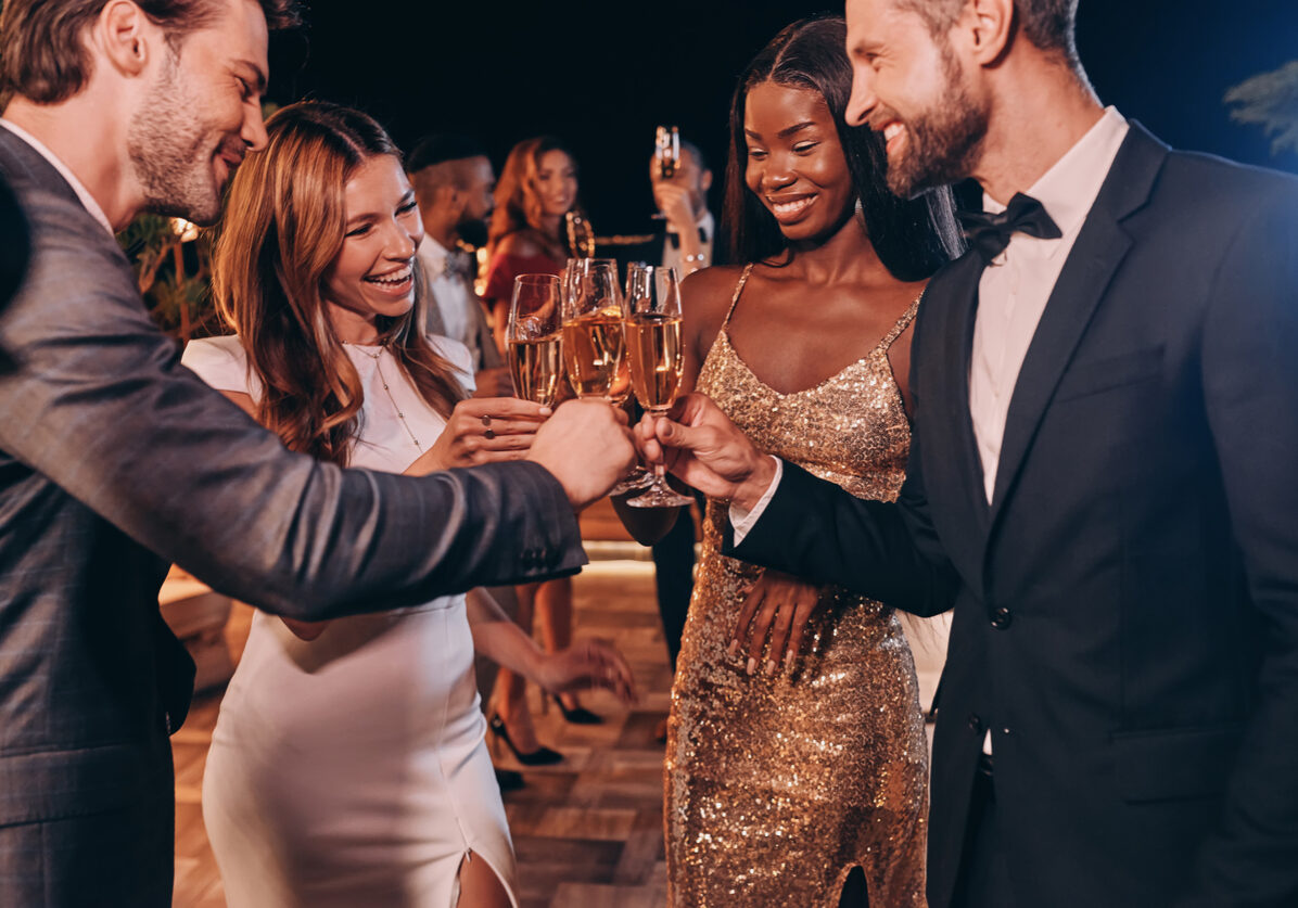 Women in midi dresses