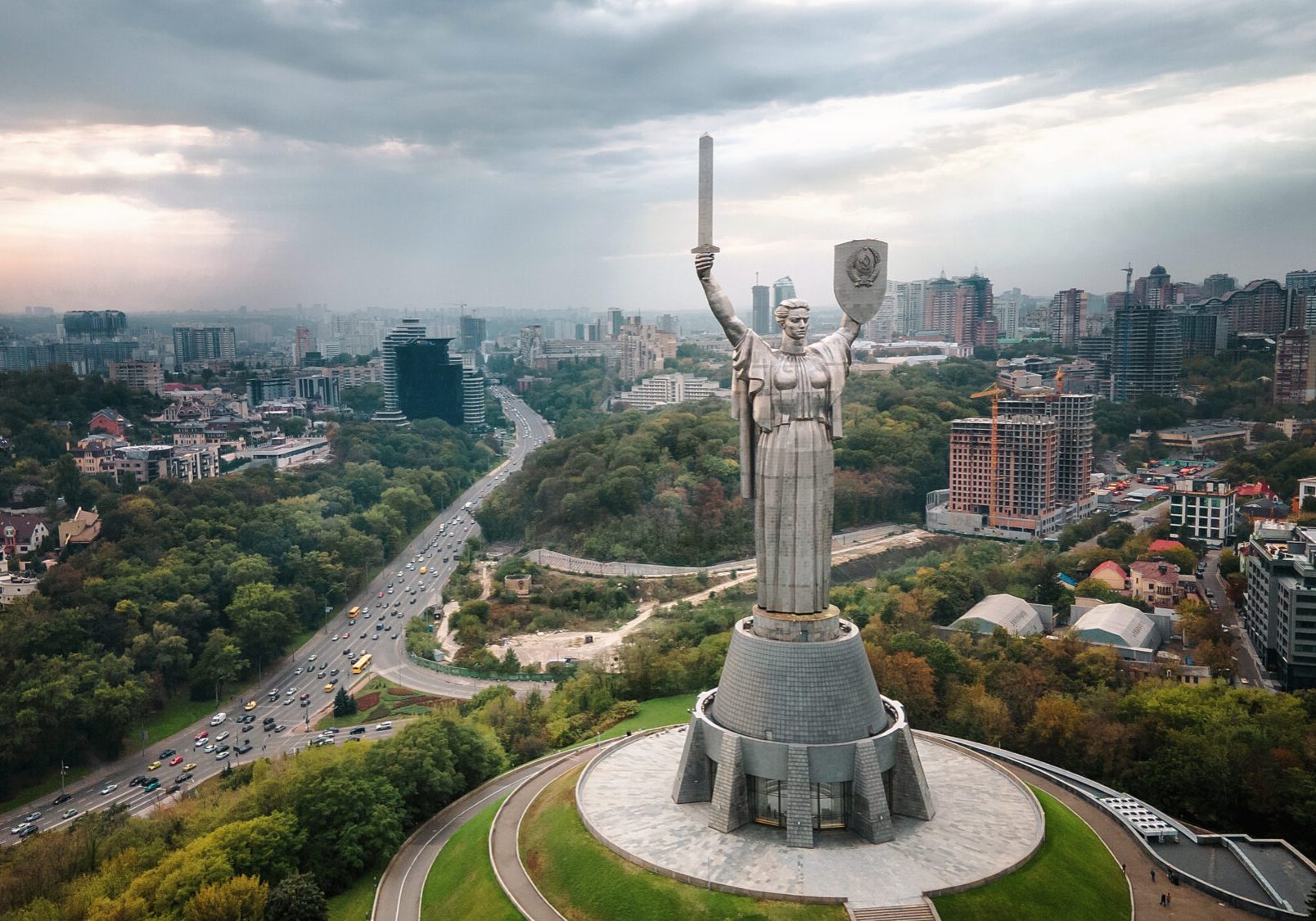 "Motherland" is a monumental sculpture in Kiev on the right bank of the Dnieper. Located on the territory of the Museum of the History of Ukraine in World War II