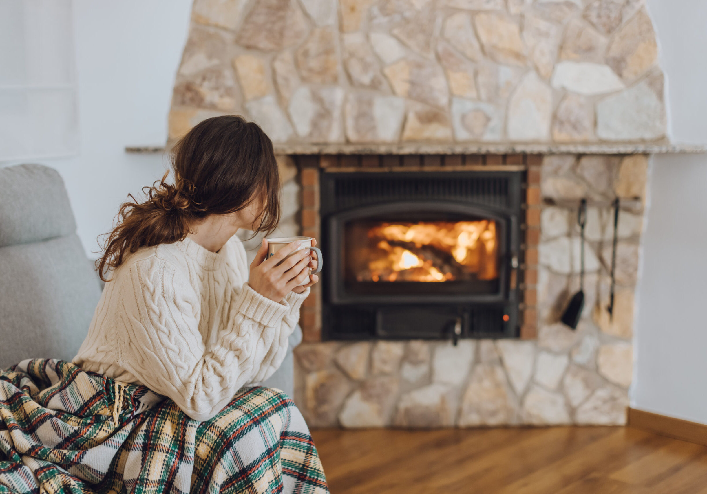 Fireplace heating.