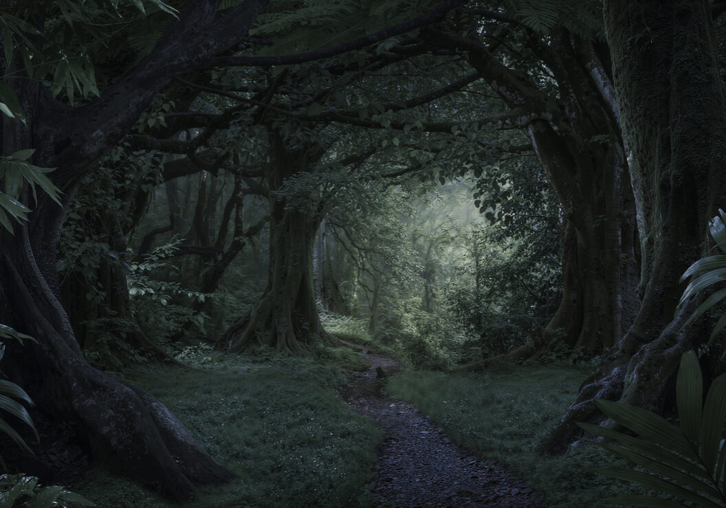 Spooky forest Northern folklore