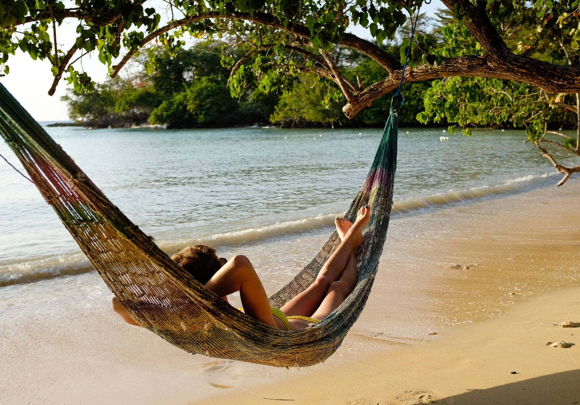 Woman in hammock in Negril, Jamaica