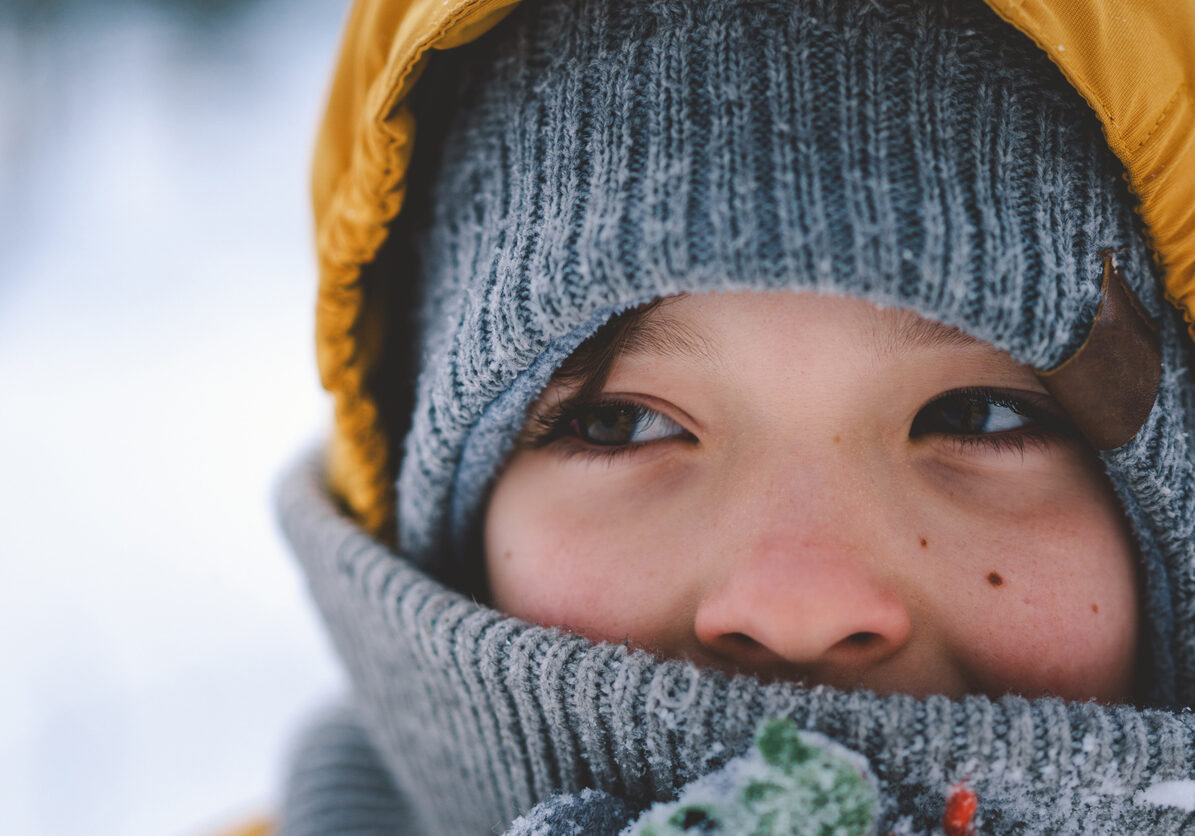 Caring for children's skin in winter