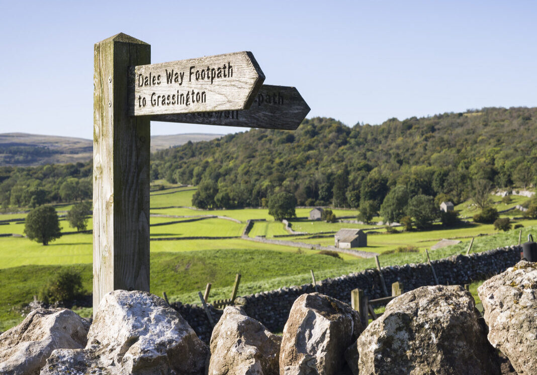 Dales way footpath sign