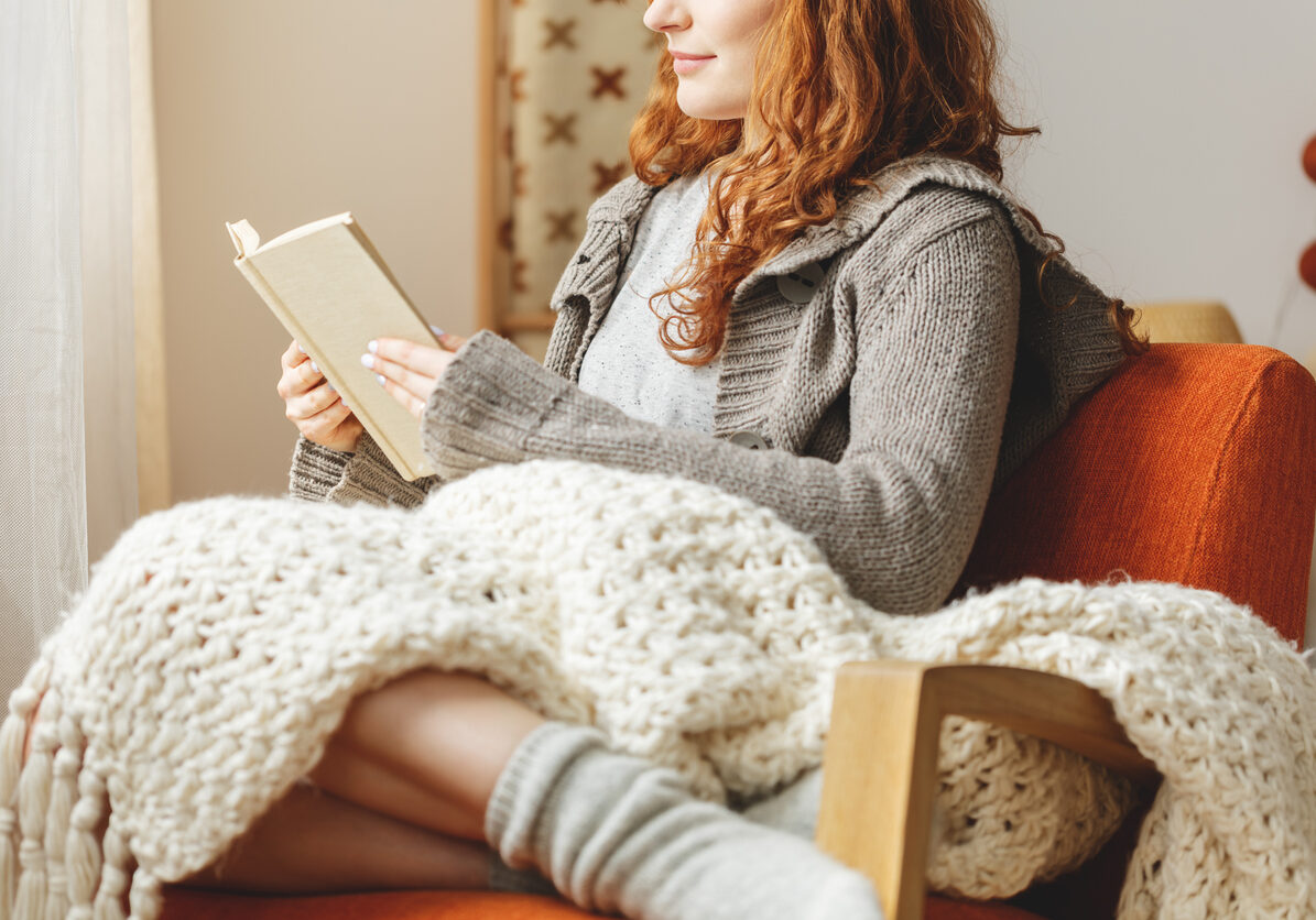 Woman reading a book