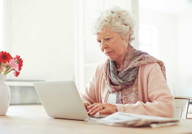 lady with laptop