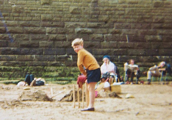 Young Robert on the beach