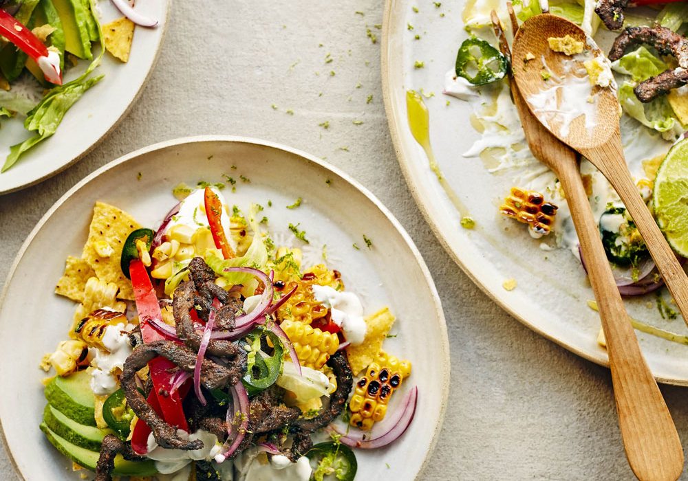 Mexican-style beef salad